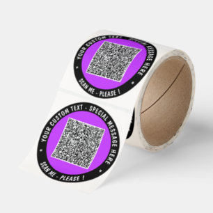 Create Your Own QR Code Stickers Custom Text Color