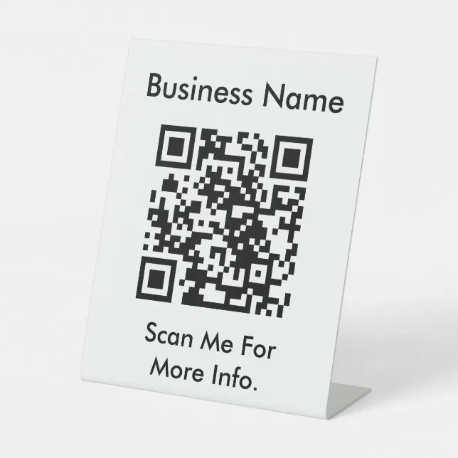 Create Your Own QR Code Template Pedestal Sign | Zazzle