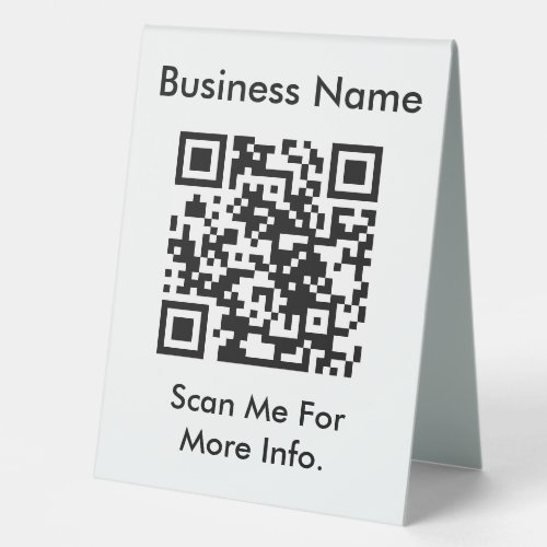 Create Your Own QR Code Template  Table Tent Sign