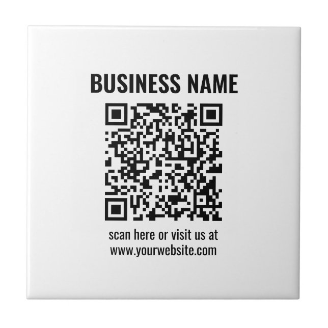 Create Your Own QR Code | Transperant Ceramic Tile (Front)