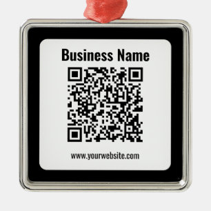 Create Your Own QR Code Transperant Metal Ornament