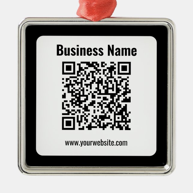 Create Your Own QR Code | Transperant Metal Ornament (Front)