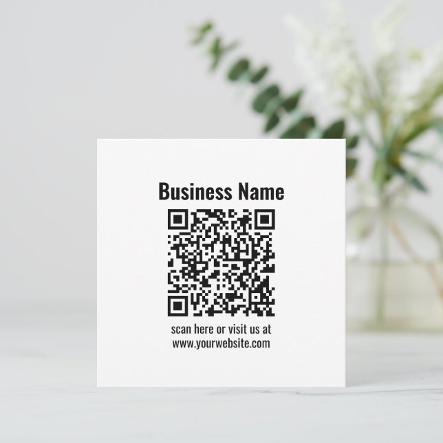 Create Your Own QR Code | Transperant Note Card (Standing Front)