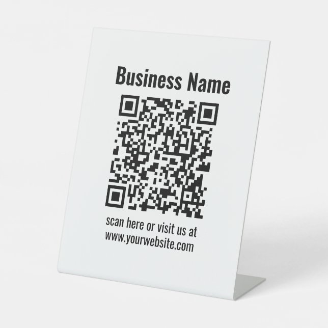 Create Your Own QR Code | Transperant Pedestal Sign (Front)