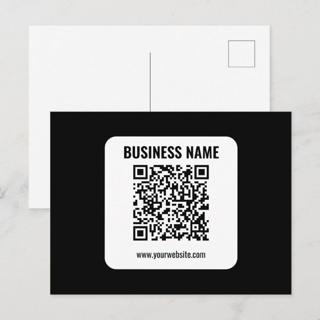 Create Your Own QR Code | Transperant Postcard (Front/Back)