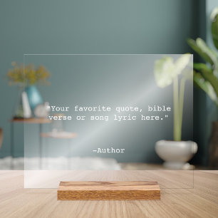 Create Your Own Quote Acrylic Sign