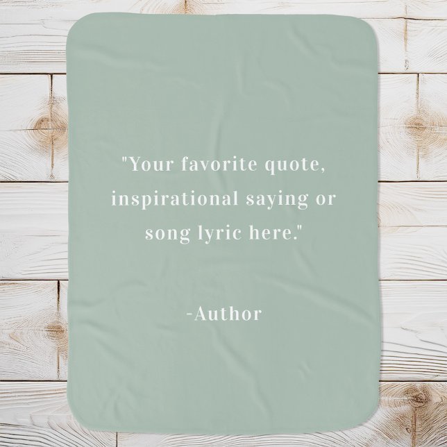 Create Your Own Quote Baby Blanket (Creator Uploaded)