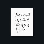 Create Your Own Quote Calligraphy Canvas Print<br><div class="desc">Create your own custom quote canvas print wall art. Features elegant minimalist calligraphy typography.</div>
