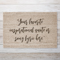 Create Your Own Quote Calligraphy Fiber Doormat