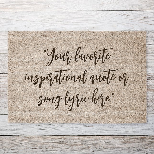 Create Your Own Quote Calligraphy Fiber Doormat (Creator Uploaded)