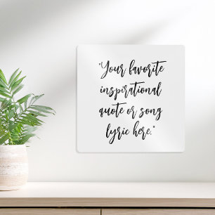 Create Your Own Quote Calligraphy Metal Print