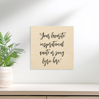 Create Your Own Quote Calligraphy Wood Wall Art