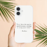Create Your Own Quote iPhone 16 Case<br><div class="desc">Create your own quote iPhone case. Features your favorite inspirational quote,  song lyric,  funny saying,  bible verse or custom text in minimalist black and white typewriter style typography.</div>