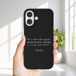 Create Your Own Quote iPhone 16 Case<br><div class="desc">Create your own quote iPhone case. Features your favorite inspirational quote,  song lyric,  funny saying,  bible verse or custom text in minimalist black and white typewriter style typography.</div>