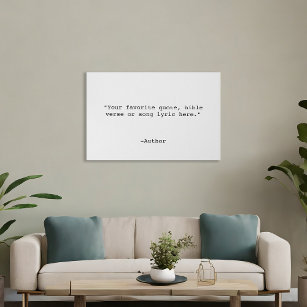 Create Your Own Quote Faux Canvas Print