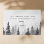 Create Your Own Quote Faux Canvas Print<br><div class="desc">Create your own custom quote faux canvas wall art. Features minimalist typewriter typography and black and white foggy forest nature landscape bakground.</div>