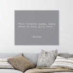 Create Your Own Quote Faux Canvas Print<br><div class="desc">Create your own custom quote canvas wall art. Features minimalist typewriter typography and gray color background.</div>