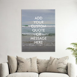 Create your own quote faux canvas print