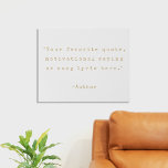 Create Your Own Quote Faux Canvas Print<br><div class="desc">Create your own custom quote faux canvas print wall art. Features minimalist typewriter typography in gold color on white background.</div>