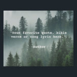 Create Your Own Quote Faux Canvas Print<br><div class="desc">Create your own custom quote faux canvas print wall art. Features minimalist typewriter typography and forest nature background.</div>