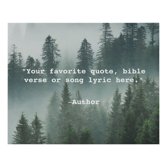 Create Your Own Quote Faux Canvas Print (Front)