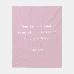 Create Your Own Quote Fleece Blanket