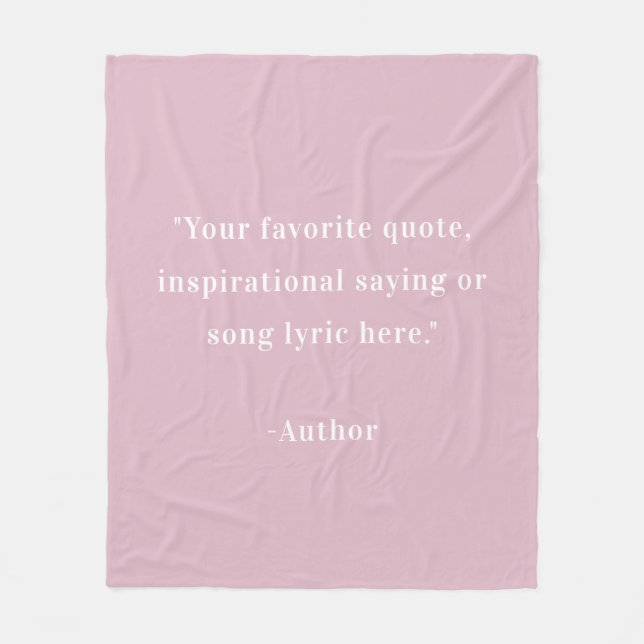 Create Your Own Quote Fleece Blanket (Front)