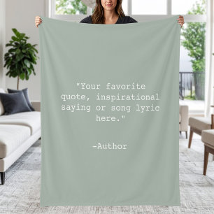 Create Your Own Quote Fleece Blanket