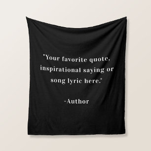 Create Your Own Quote Fleece Blanket