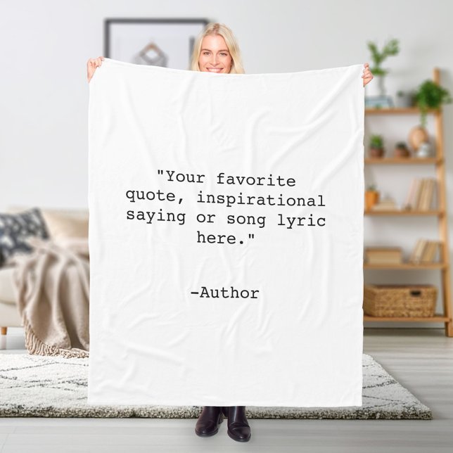 Create Your Own Quote Fleece Blanket (Creator Uploaded)