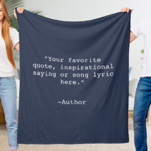 Create Your Own Quote Fleece Blanket