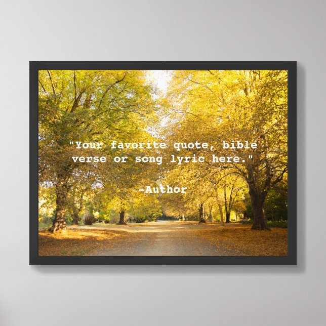 Create Your Own Quote Framed Art (Framed Front)
