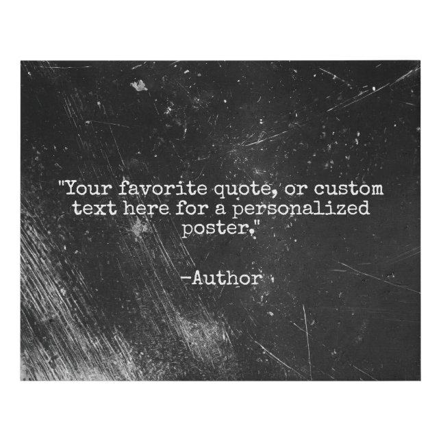 Create Your Own Quote Grunge Faux Canvas Print (Front)