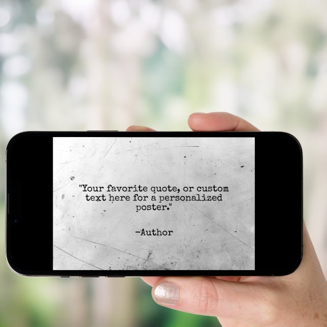 Create Your Own Quote Grunge Poster (Front Digital)