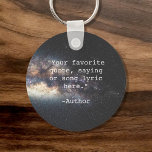 Create Your Own Quote Keychain<br><div class="desc">Create your own custom quote keychain. Features minimalist typewriter typography.</div>