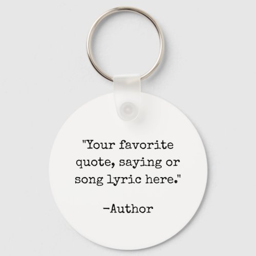 Create Your Own Quote Keychain