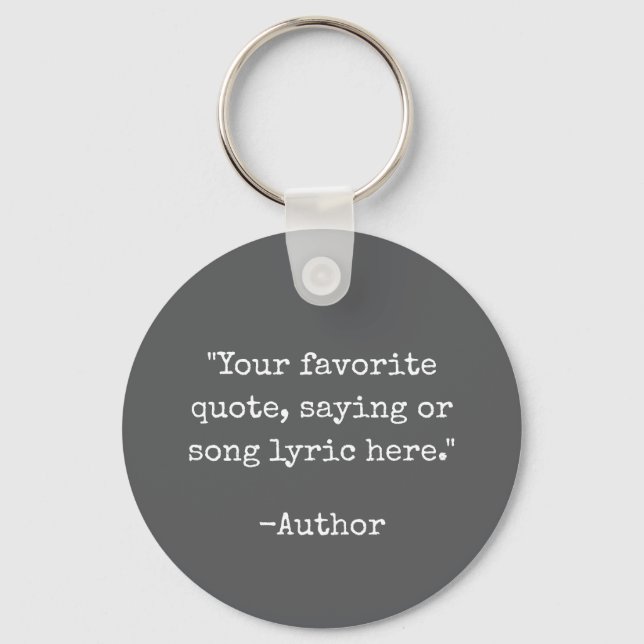 Create Your Own Quote Keychain (Front)
