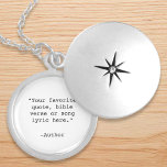 Create Your Own Quote Locket Necklace<br><div class="desc">Create your own custom quote necklace Features minimalist typewriter typography.</div>
