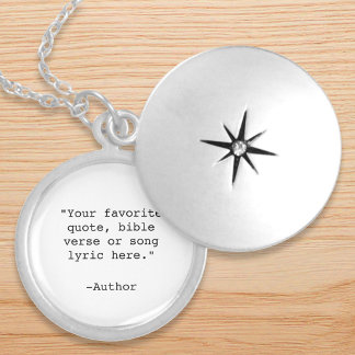 Create Your Own Quote Locket Necklace