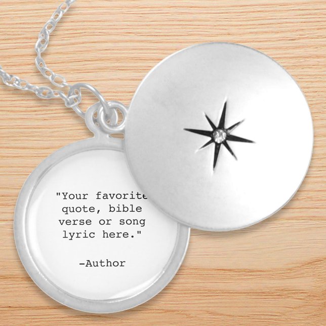 Create Your Own Quote Locket Necklace (Creator Uploaded)