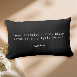 Create Your Own Quote Lumbar Pillow