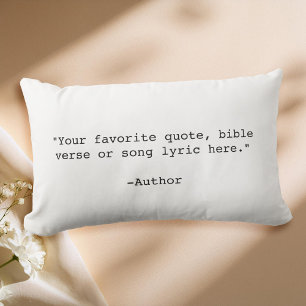 Create Your Own Quote Lumbar Pillow