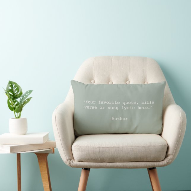 Create Your Own Quote Lumbar Pillow (Chair)
