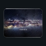 Create Your Own Quote Magnet<br><div class="desc">Create your own custom quote poster wall art. Features minimalist typewriter typography and space stars nature background.</div>