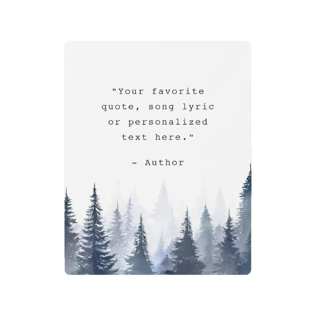 Create Your Own Quote Metal Print (Front)