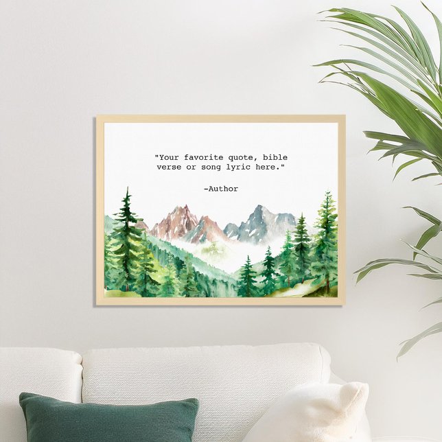 Create Your Own Quote Mountain Landscape Poster (Creator Uploaded)
