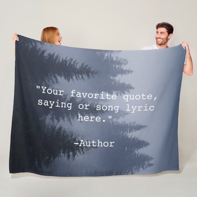 Create Your Own Quote Nature Landscape Fleece Blanket (In Situ)