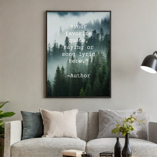 Create Your Own Quote Nature Landscape Poster