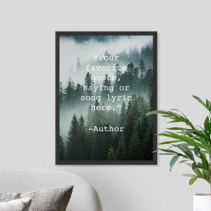 Create Your Own Quote Nature Landscape Poster