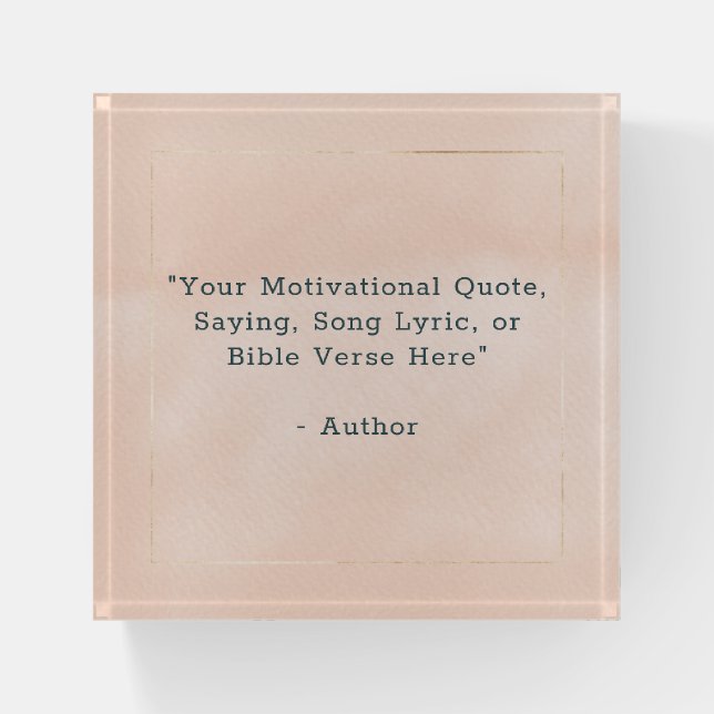 Create Your Own Quote Paperweight (Front)